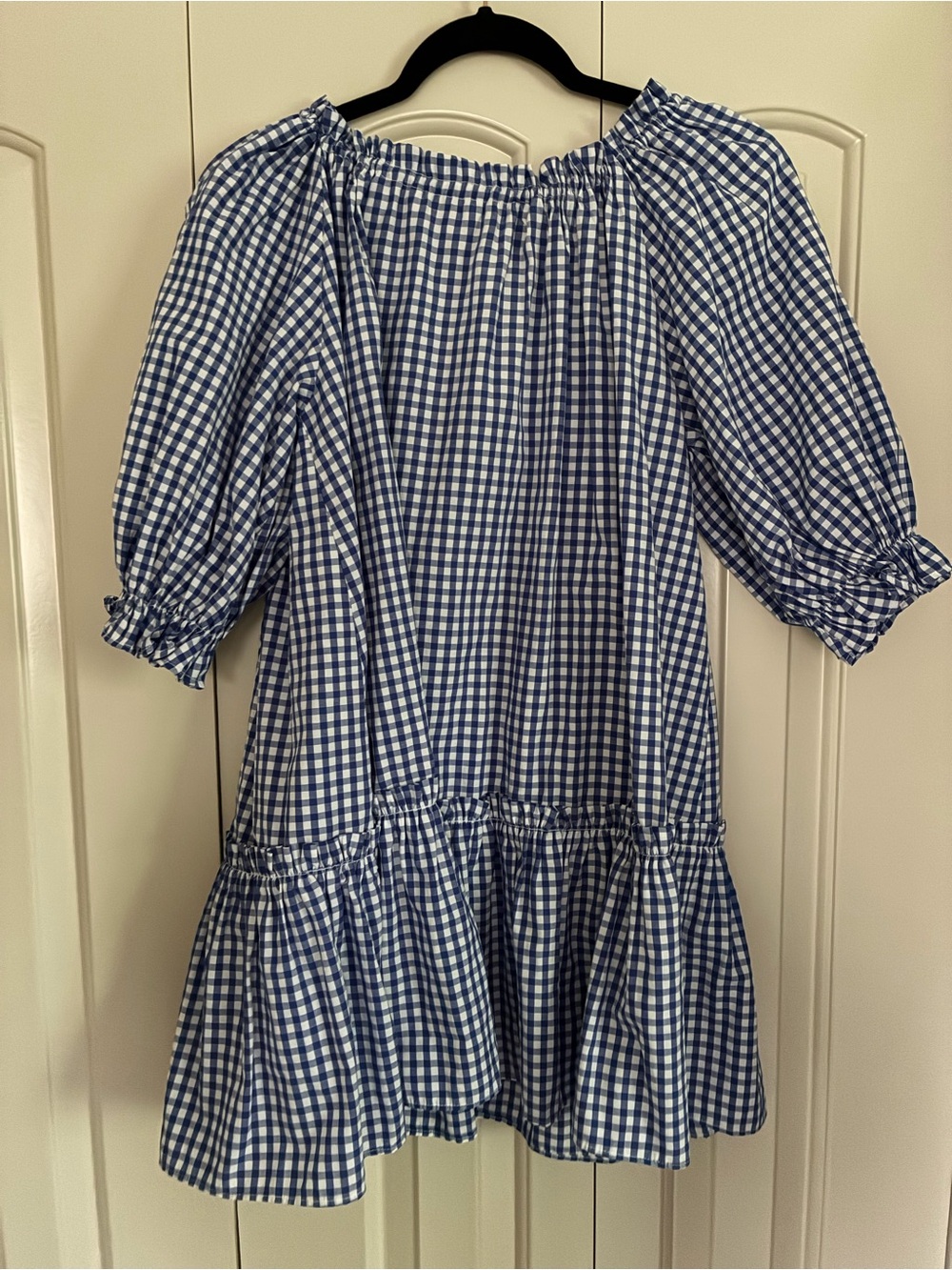 ASOS Blue and White Gingham Mini Dress